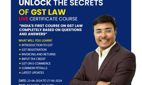 Unlock the Secrets of GST Law: Live Certificate Course by CA. Sachin Jain!
