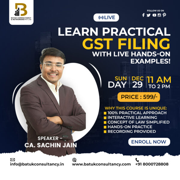 Learn Practical GST Filing with Live Hands-On Examples