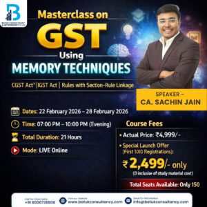 Masterclass on GST Using MEMORY TECHNIQUES