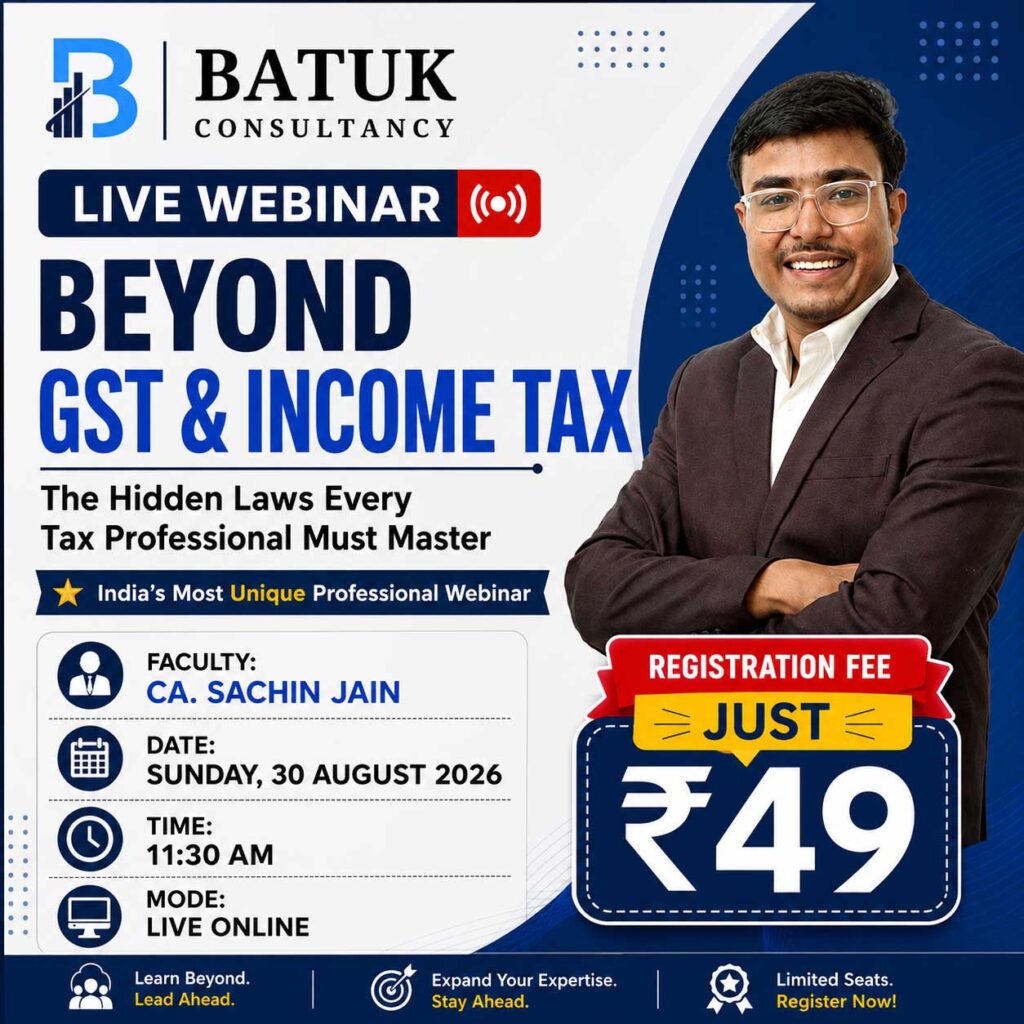 LIVE WEBINAR – BEYOND GST & INCOME TAX