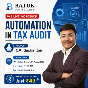 LIVE WORKSHOP - AUTOMATION IN TAX AUDIT