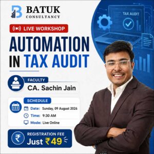 LIVE WORKSHOP – AUTOMATION IN TAX AUDIT