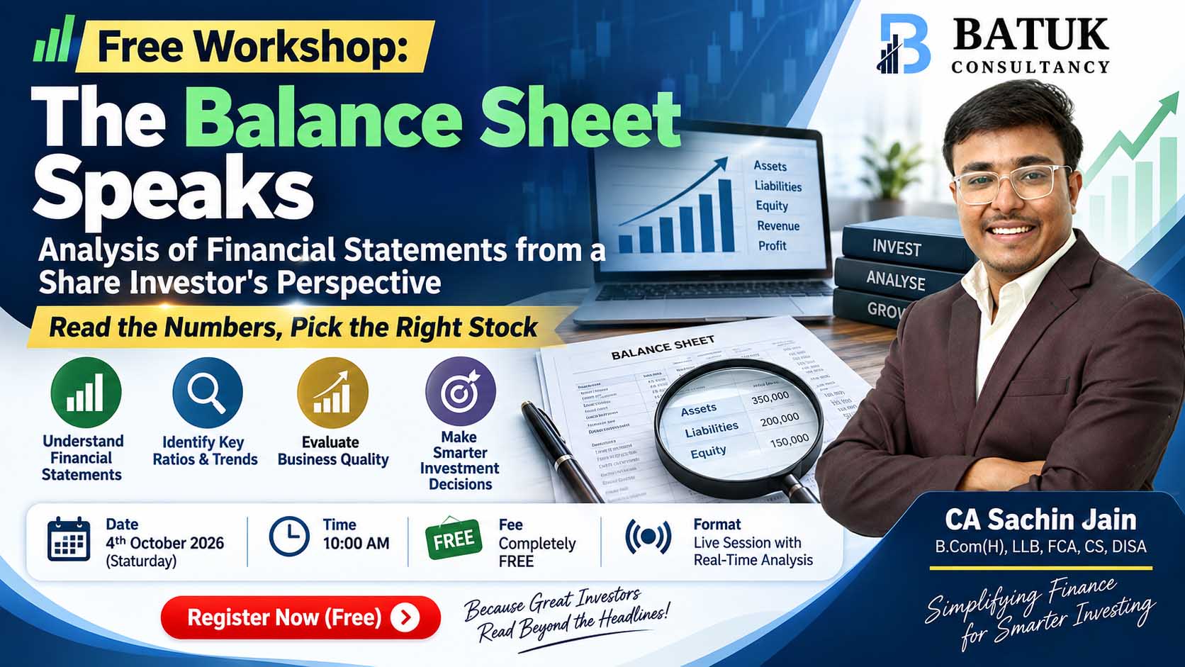 Free Workshop: The Balance Sheet Speaks